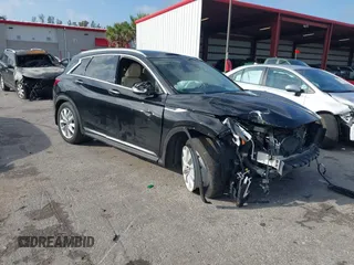 2019 Infiniti QX50 LUXE with VIN 3PCAJ5M10KF108026, listed as a IAAI auction lot 41717530 with 57,805 mi miles. Bid and sale history available at carsss.com. Image 1.