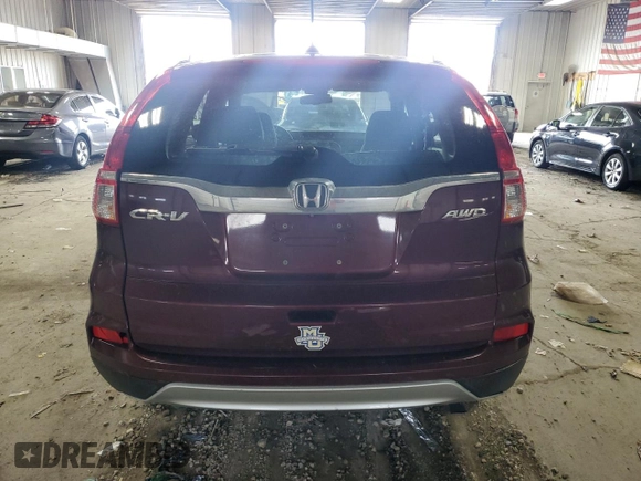 2015 Honda CR-V EX-L with VIN 5J6RM4H73FL089777, listed as a Copart auction lot 51011385 with 0 mi miles and Non Repairable. Bid and sale history available at carsss.com. Image 6.