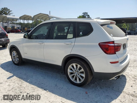 2015 BMW X3 xDrive28i with VIN 5UXWX9C56F0D54892, listed as a Copart auction lot 53505645 with 130,502 mi miles and Salvage Title. Bid and sale history available at DreamBid. Image 2.