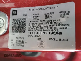 2020 Chevrolet Colorado 4WD Z71 z VIN 1GCGTDEN8L1201046, wystawiony jako Copart lot #46695215 z przebiegiem 73 454 mil mil oraz Szkoda całkowita • Salvage title. Historia ofert i sprzedaży dostępna na DreamBid. Obrazek 14.