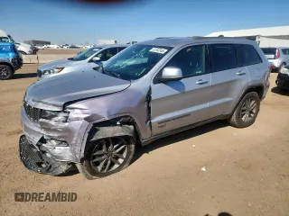 2016 Jeep Grand Cherokee 75th Anniversary z VIN 1C4RJFAG0GC489284, wystawiony jako Copart lot #52343365 z przebiegiem 163 204 mil mil oraz Szkoda całkowita • Salvage title. Historia ofert i sprzedaży dostępna na DreamBid. Obrazek 1.