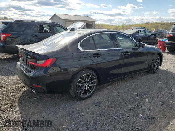 2019 BMW 3 Series 330i xDrive with VIN WBA5R7C56KAJ86097, listed as a Copart auction lot 53537325 with 76,636 mi miles and Salvage Title. Bid and sale history available at carsss.com. Image 3.