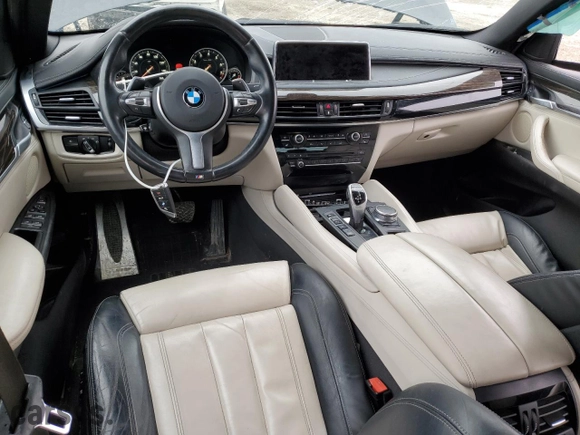 2017 BMW X6 xDrive35i with VIN 5UXKU2C31H0U29768, listed as a Copart auction lot 43327915 with 0 mi miles and Salvage Title. Bid and sale history available at carsss.com. Image 8.