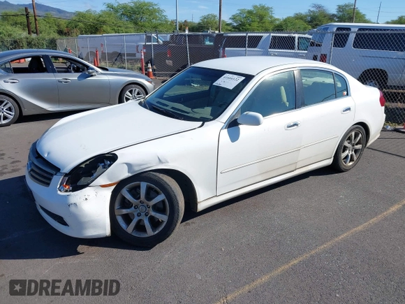 2006 Infiniti G35 with VIN JNKCV51E06M503890, listed as a IAAI auction lot 41604122 with 148,680 mi miles. Bid and sale history available at carsss.com. Image 2.