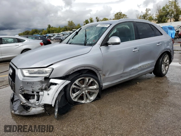 2015 Audi Q3 Prestige with VIN WA1GFCFS7FR012524, listed as a Copart auction lot 72800324 with 131,261 mi miles and Salvage title. Bid and sale history available at DreamBid. Image 1.