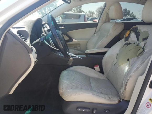 2010 Lexus IS 250 with VIN JTHBF5C20A5125178, listed as a Copart auction lot 55769825 with 190,247 mi miles and Clean title. Bid and sale history available at DreamBid. Image 7.
