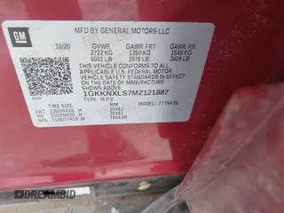 2021 GMC Acadia Denali z VIN 1GKKNXLS7MZ121887, wystawiony jako IAAI lot #41517999 z przebiegiem 100 433 mil mil oraz . Historia ofert i sprzedaży dostępna na DreamBid. Obrazek 9.