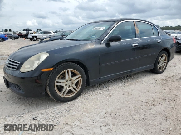 2005 Infiniti G35 Sedan with VIN JNKCV51E85M203979, listed as a Copart auction lot 54966415 with 286,532 mi miles and Clean Title. Bid and sale history available at carsss.com. Image 1.