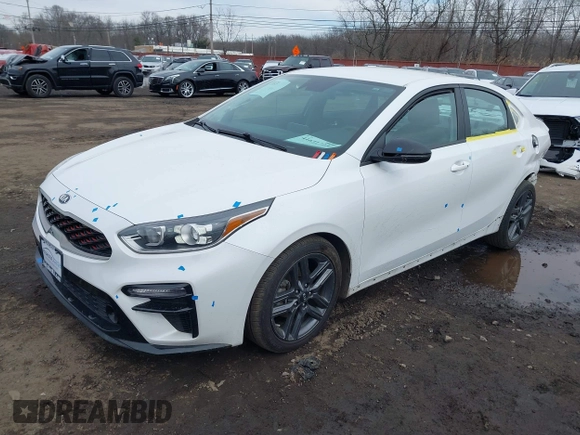 2021 Kia Forte GT-Line with VIN 3KPF34AD1ME310472, listed as a IAAI auction lot 41631723 with 20,339 mi miles. Bid and sale history available at carsss.com. Image 22.