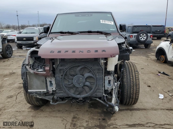 2024 Land Rover Defender X-Dynamic SE with VIN SALE2FEU2R2282196, listed as a Copart auction lot 81811774 with 12,288 mi miles and Salvage Title. Bid and sale history available at carsss.com. Image 5.