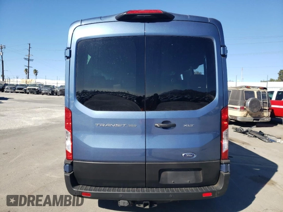 2023 Ford Transit Passenger XL with VIN 1FBAX2C89PKB28625, listed as a Copart auction lot 79552174 with 6,212 mi miles and Salvage Title. Bid and sale history available at DreamBid. Image 6.