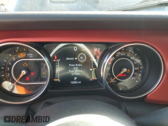 2023 Jeep Wrangler Rubicon with VIN 1C4HJXFN4PW636133, listed as a Copart auction lot 75499614 with 13,252 mi miles and Salvage title. Bid and sale history available at DreamBid. Image 9.