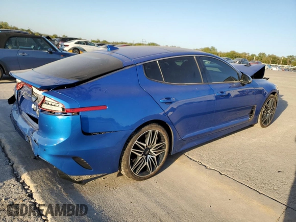 2022 Kia Stinger GT1 with VIN KNAE45LC4N6119944, listed as a Copart auction lot 73765534 with 54,963 mi miles and Salvage Title. Bid and sale history available at DreamBid. Image 3.