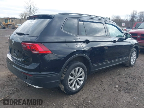 2019 Volkswagen Tiguan S with VIN 3VV0B7AX0KM046024, listed as a IAAI auction lot 41924867 with 126,729 mi miles and . Bid and sale history available at DreamBid. Image 4.