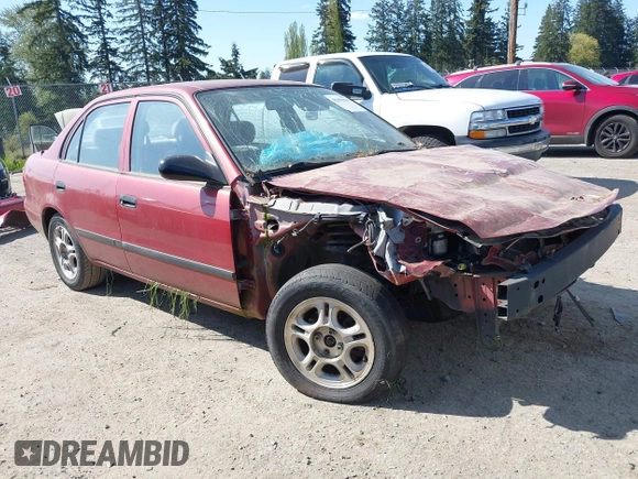 1998 Chevrolet Prizm Lsi with VIN 1Y1SK5285WZ433722, listed as a IAAI auction lot 42093955 with 1 mi miles. Bid and sale history available at carsss.com. Image 1.