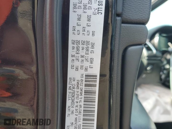 2019 Jeep Grand Cherokee Limited с VIN 1C4RJFBG9KC845514, выставлен на аукционе Copart как лот 61850455 с пробегом Не указан миль и Списание • Salvage title. История ставок и продаж доступна на DreamBid. Изображение 13.