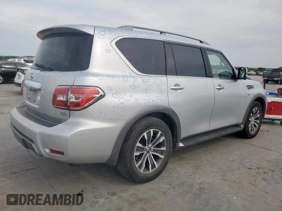 2019 Nissan Armada SL z VIN JN8AY2ND6K9092271, wystawiony jako Copart lot #53181405 z przebiegiem 139 739 mil mil oraz Szkoda całkowita • Salvage title. Historia ofert i sprzedaży dostępna na DreamBid. Obrazek 3.