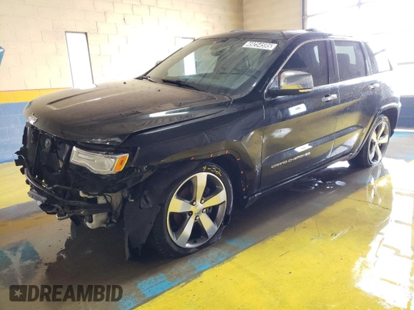 2015 Jeep Grand Cherokee Overland with VIN 1C4RJFCG8FC653117, listed as a Copart auction lot 49254595 with 142,359 mi miles and Clean Title. Bid and sale history available at carsss.com. Image 1.