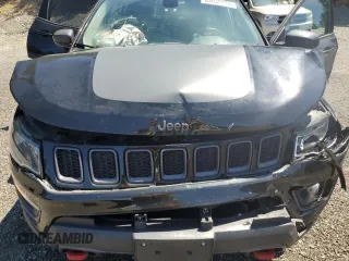 2017 Jeep Compass Trailhawk with VIN 3C4NJDDBXHT668053, listed as a Copart auction lot 63032155 with 94,090 mi miles and Salvage title. Bid and sale history available at DreamBid. Image 12.