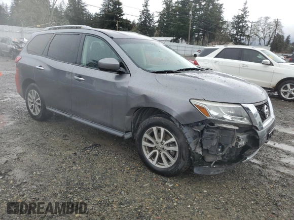 2015 Nissan Pathfinder SV with VIN 5N1AR2MM7FC653740, listed as a Copart auction lot 51338395 with 197,668 mi miles and Salvage Title. Bid and sale history available at carsss.com. Image 4.