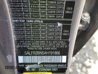 2010 Land Rover LR2 HSE with VIN SALFR2BN5AH191866, listed as a Copart auction lot 60617335 with 154,409 mi miles and Salvage title. Bid and sale history available at DreamBid. Image 13.
