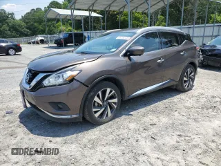 2016 Nissan Murano Platinum z VIN 5N1AZ2MG9GN116593, wystawiony jako Copart lot #58756125 z przebiegiem 77 121 mil mil oraz Szkoda całkowita • Salvage title. Historia ofert i sprzedaży dostępna na DreamBid. Obrazek 1.