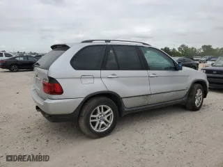 2005 BMW X5 3.0i with VIN 5UXFA13575LU46719, listed as a Copart auction lot 53443085 with 126,041 mi miles and Salvage Title. Bid and sale history available at carsss.com. Image 3.