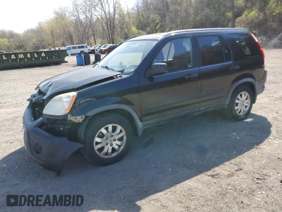 2006 Honda CR-V EX with VIN JHLRD788X6C040711, listed as a Copart auction lot 53256865 with 89,911 mi miles and Salvage Title. Bid and sale history available at carsss.com. Image 1.