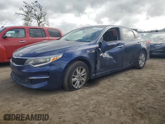 2018 Kia Optima LX with VIN 5XXGT4L39JG223575, listed as a Copart auction lot 51125755 with 97,954 mi miles and Salvage Title. Bid and sale history available at DreamBid. Image 1.