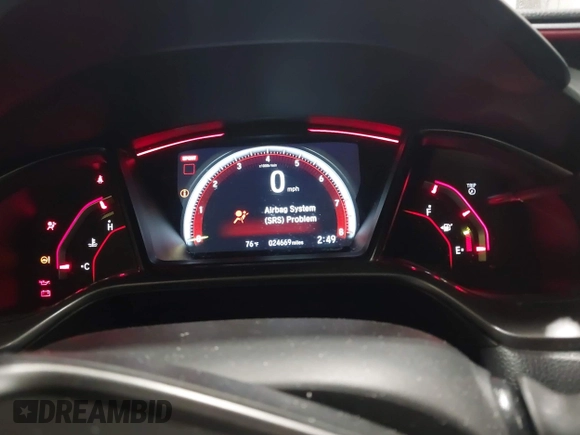 2019 Honda Civic Type R Touring z VIN SHHFK8G79KU200674, wystawiony jako IAAI lot #42161195 z przebiegiem 24 669 mil mil oraz . Historia ofert i sprzedaży dostępna na DreamBid. Obrazek 7.