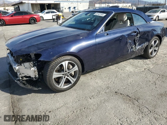 2018 Mercedes-Benz E-Class E 400 with VIN WDD1K6FB8JF028708, listed as a Copart auction lot 85162154 with 19,914 mi miles and Salvage Title. Bid and sale history available at carsss.com. Image 1.