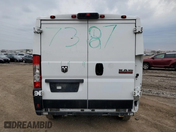 2019 Ram ProMaster Cargo with VIN 3C6TRVAG6KE503187, listed as a Copart auction lot 50260305 with 176,451 mi miles and Salvage Title. Bid and sale history available at carsss.com. Image 6.