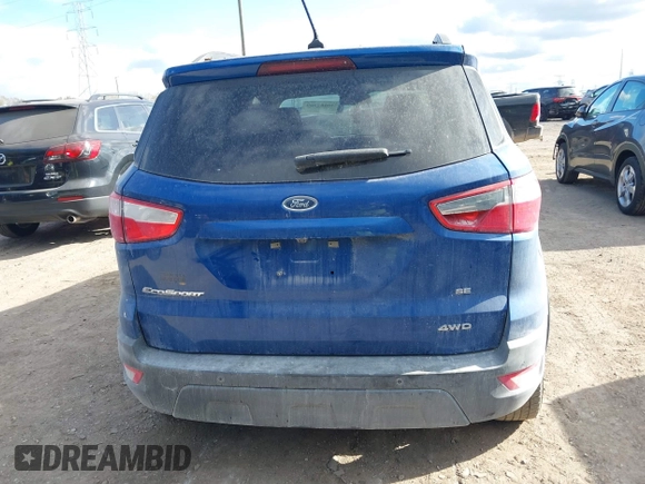 2019 Ford EcoSport SE with VIN MAJ6S3GL2KC289329, listed as a IAAI auction lot 40582909 with 82,156 mi miles and . Bid and sale history available at DreamBid. Image 16.