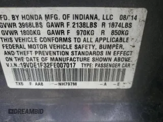 2015 Acura ILX with VIN 19VDE1F32FE007017, listed as a Copart auction lot 52372575 with 160,669 mi miles and Salvage Title. Bid and sale history available at carsss.com. Image 12.