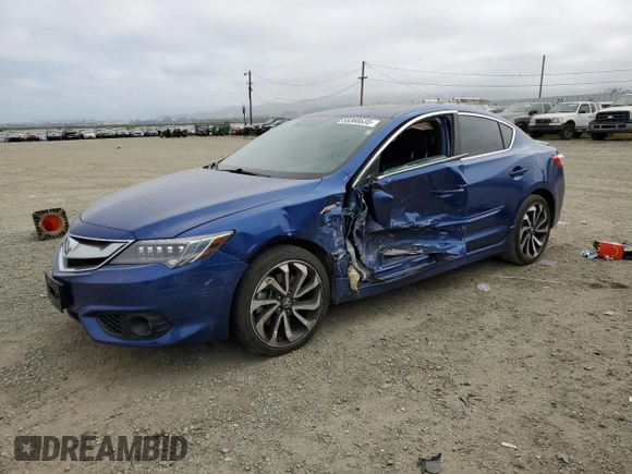 2018 Acura ILX Premium with VIN 19UDE2F86JA001873, listed as a Copart auction lot 55366635 with 34,944 mi miles and Salvage title. Bid and sale history available at DreamBid. Image 1.
