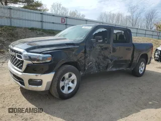 2025 Ram 1500 Big Horn with VIN 1C6SRFFP3SN584185, listed as a Copart auction lot 53614315 with 19,498 mi miles and Clean Title. Bid and sale history available at carsss.com. Image 1.
