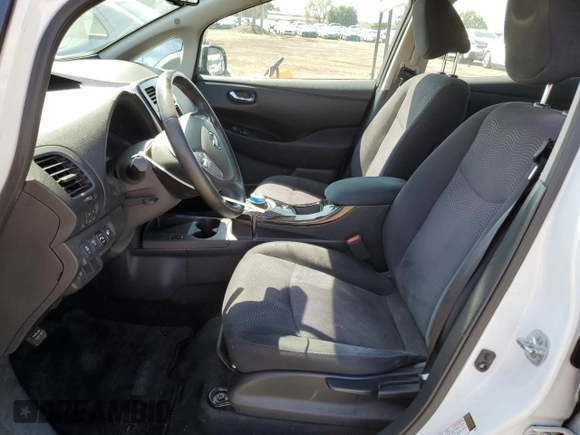 2015 Nissan LEAF SV with VIN 1N4AZ0CP4FC317702, listed as a Copart auction lot 54688805 with 80,491 mi miles and Salvage Title. Bid and sale history available at carsss.com. Image 7.