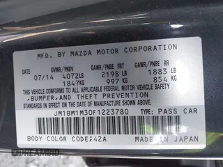 2015 Mazda 3 S Grand Touring with VIN JM1BM1M30F1223780, listed as a IAAI auction lot 41400820 with 67,776 mi miles and . Bid and sale history available at DreamBid. Image 9.