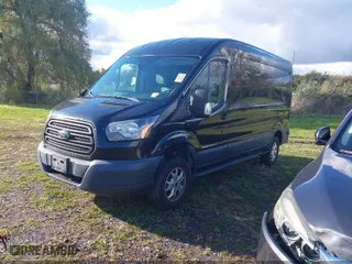 2015 Ford Transit Cargo Van with VIN 1FTYR2CM2FKA84290, listed as a IAAI auction lot 42054397 with 199,880 mi miles. Bid and sale history available at carsss.com. Image 2.