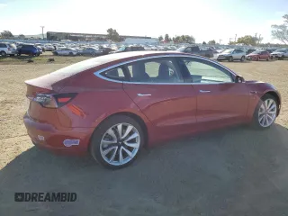 2018 Tesla Model 3 Long Range Battery with VIN 5YJ3E1EA6JF061684, listed as a Copart auction lot 48162895 with 72,664 mi miles and Salvage Title. Bid and sale history available at DreamBid. Image 3.