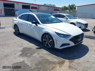 2022 Hyundai Sonata SEL Plus with VIN KMHL44J25NA228145, listed as a IAAI auction lot 41779617 with 37,839 mi miles. Bid and sale history available at carsss.com. Image 1.