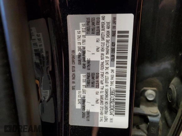 2016 Mazda CX-3 Touring with VIN JM1DKDC76G0136607, listed as a Copart auction lot 82928624 with Not Provided miles and Salvage Title. Bid and sale history available at DreamBid. Image 13.