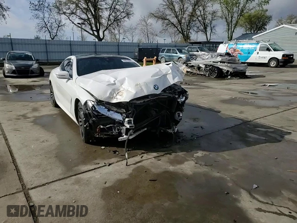 2019 BMW 8 Series M850i xDrive with VIN WBABC4C54KBJ35758, listed as a Copart auction lot 49276625 with 0 mi miles and Salvage Title. Bid and sale history available at carsss.com. Image 10.