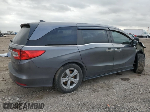 2020 Honda Odyssey EX-L with VIN 5FNRL6H77LB053111, listed as a Copart auction lot 46974065 with 71,246 mi miles and Salvage Title. Bid and sale history available at carsss.com. Image 3.