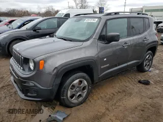 2018 Jeep Renegade Sport z VIN ZACCJBAB4JPG99070, wystawiony jako Copart lot #83978794 z przebiegiem 46 269 mil mil oraz Szkoda całkowita • Salvage title. Historia ofert i sprzedaży dostępna na DreamBid. Obrazek 1.