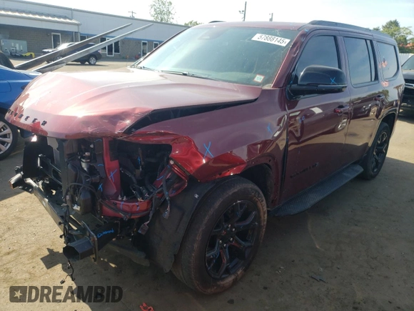 2023 Jeep Wagoneer Series II Carbide with VIN 1C4SJVBP1PS569158, listed as a Copart auction lot 57888145 with 23,613 mi miles and Salvage title. Bid and sale history available at DreamBid. Image 1.