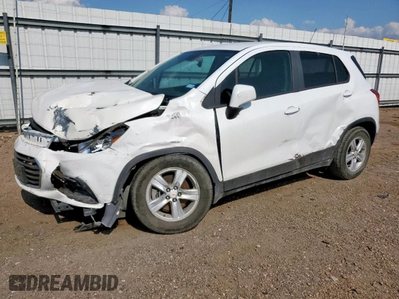 2021 Chevrolet Trax LS with VIN KL7CJKSB8MB302888, listed as a Copart auction lot 58416215 with 43,794 mi miles and Salvage title. Bid and sale history available at DreamBid. Image 1.