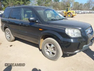 2007 Honda Pilot EX-L with VIN 5FNYF18747B003360, listed as a IAAI auction lot 41824771 with 171,038 mi miles and . Bid and sale history available at DreamBid. Image 1.