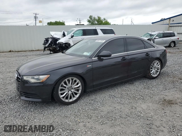 2012 Audi A6 Premium Plus with VIN WAUGGAFC6CN167050, listed as a Copart auction lot 58811945 with 108,400 mi miles and Salvage title. Bid and sale history available at DreamBid. Image 1.