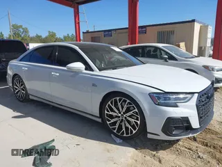 2023 Audi A8 with VIN WAULDAF88PN003324, listed as a IAAI auction lot 41023871 with 4,378 mi miles. Bid and sale history available at carsss.com. Image 13.